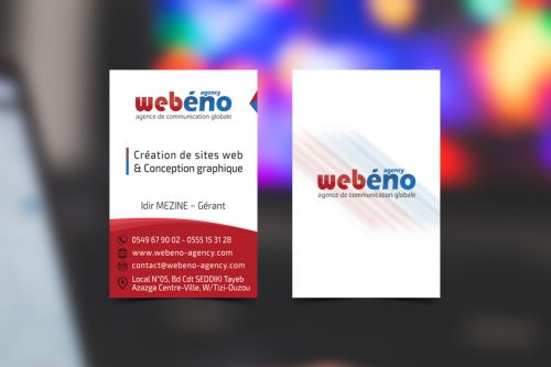 Carte de visite de l'agence WEBÉNO