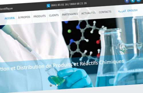 Site web dynamique pour COMMED, Importateur de matériel médical et de produits et réactifs chimiques